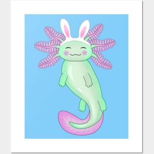 Happy Easter axolotl Posters and Art